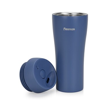 Термокухоль Fissman 420 мл, колір фіолетовий нержавіюча сталь (9887)