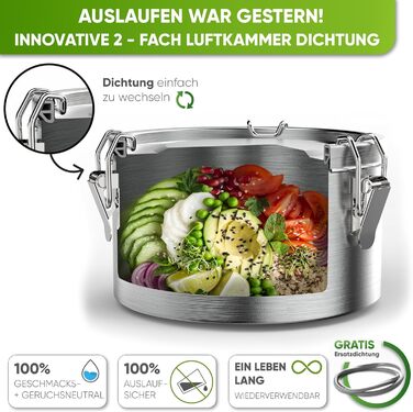 Ланч-бокс для дітей 780 мл металевий, круглий Blockhütte