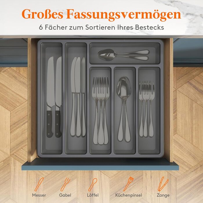 Органайзер для столових приборів 32 х 30 х 5,4 см Lifewit