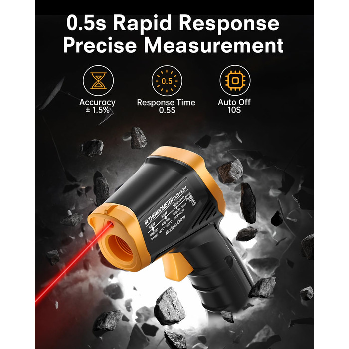 Інфрачервоний термометр від 50 до 600 C з термометром для м'яса eventek