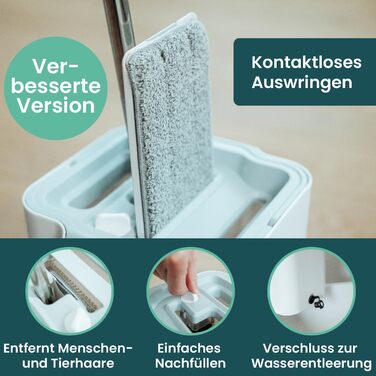 Набір швабри з відром 140 см сірий WONDERHOME