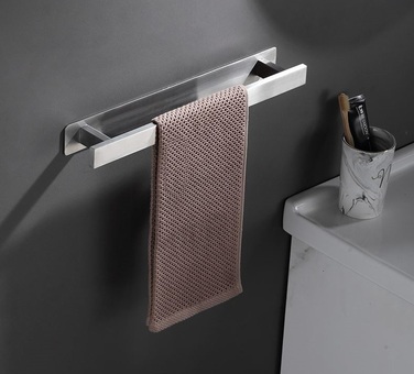 Вішалка для рушників настінна, срібляста JINWCISM