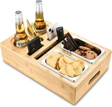 Бамбуковий органайзер для снеків 42 х 26 х 10,1 см DE-COmmerce