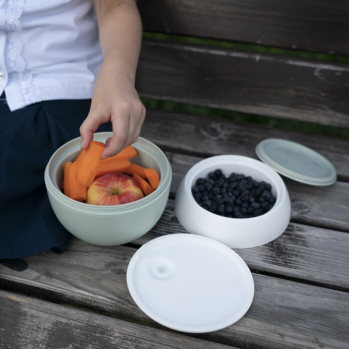 Ланч-бокс с двома відділенням круглий Fissman 15x12 см / 800 мл (6804)