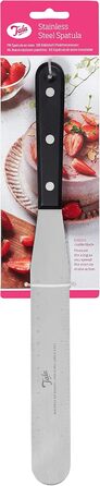 Ніж для палетки/лопатка для глазурі Tala з нержавіючої сталі зі скошеною формою, ідеально підходить для подачі та приготування їжі (великий, плоский)