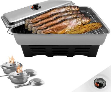 Настольная коптильня из нержавеющей стали Eversmoke Deluxe Angel Domäne