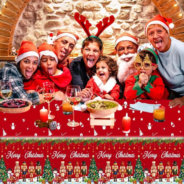 Різдвяні скатертини, одноразова 137 x 274 см POPOYU