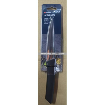 ARDESTO Кухонный нож универсальный Gemini Gourmet, 12.8см, нержавеющая сталь, пластик, черный