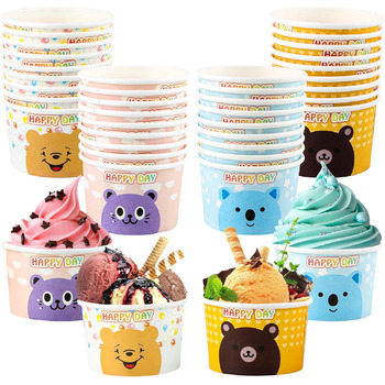 Набір паперові стаканчики для морозива 40 шт. 150 мл dellyy