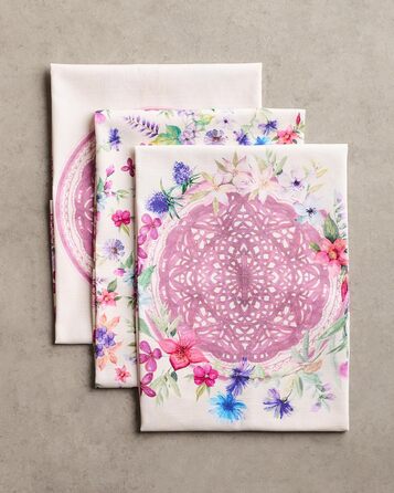 Набір з 3 багатоцільових кухонних рушників Maison d&39 Hermine Rural Christmas, 100 бавовна Барні рушники День подяки/Різдво (50 см x 70 см) (12 шт. - Шардон)