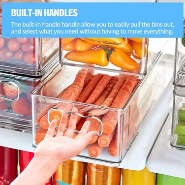 Набір холодильників-органайзерів 9 упаковок (3 розміри) Холодильник-органайзер, кухонний органайзер для комори, морозильної камери, шафи, ящика, офісу (2 розміри 6 упаковок)