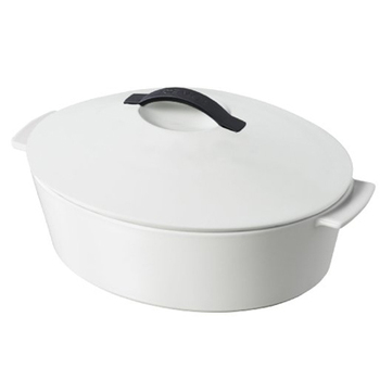 Кокотница овальная Revolution Revol, белая крышка, 4,2л, 32 х 26 х 16