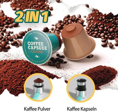 Кавомашина Empstorm Espresso Portafilter з піноутворювачем для молока, еспресо-машина 20 бар з портафільтром, еспресо-машина 2 в 1 для порошку та капсул, резервуар для води 1,5 л, кавоварка з портафільтром, білий (світло-блакитний)