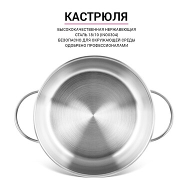 Набір посуду зі скляними кришками 8 предметів GABRIELA Fissman