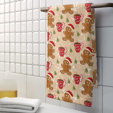Набір з 2 кухонних рушників, Різдвяний пряник, 36,5 х 72 см Kwlegh