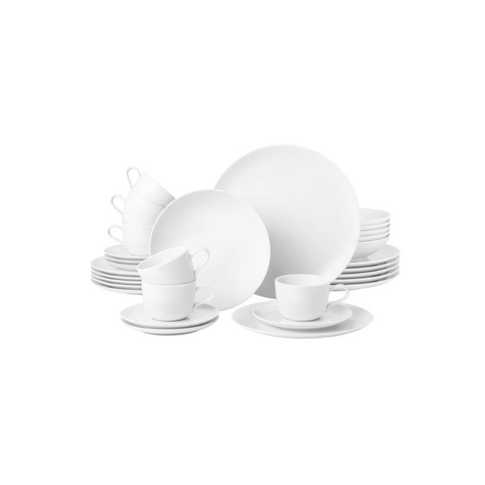 Комбінований сервіз 30 предметів білий Liberty White Seltmann Weiden
