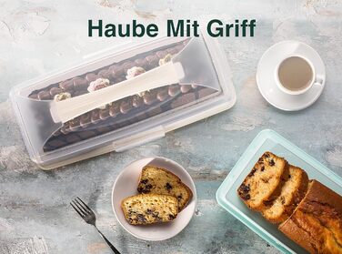 Коробка для транспортировки торта с крышкой, капюшоном и ручкой. Коробка для хранения, контейнер для торта, тарелка для торта, контейнер для торта, коробка для торта, тарелка для торта, начинка для торта, колокольчик для торта - (крем, прямоугольный)