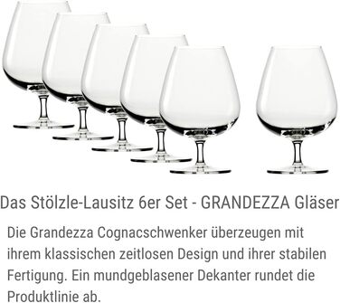 Коктейльні чаші Stlzle Lausitz Grandezza 240 мл / Набір з 6 келихів для мартіні/Келихи для аперитиву/Cosmopolitan Келихи для посудомийної машини безпечні та ударостійкі (коньячні келихи)