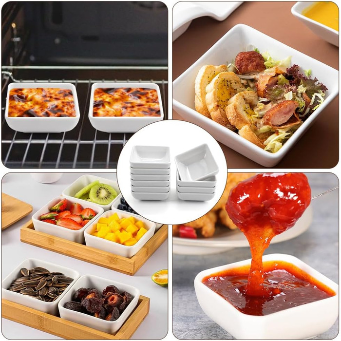 Набір із 10 соусниць білі TESSTSY