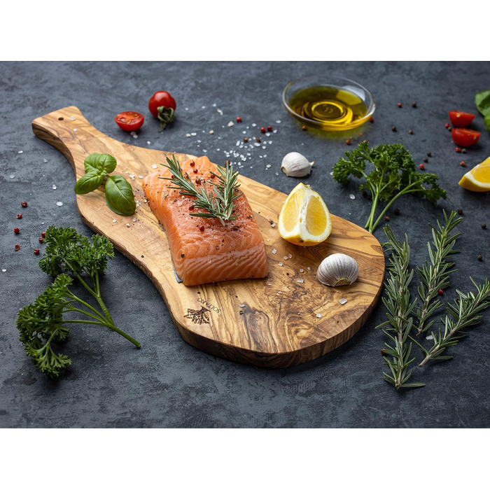 Дошка для стейку Oivenhoz з пазом для соку, набір з 2 шт., 40 см, Димчастий барбекю (45Д x 17Ш см, рустикальний стиль, без пазу для соку)