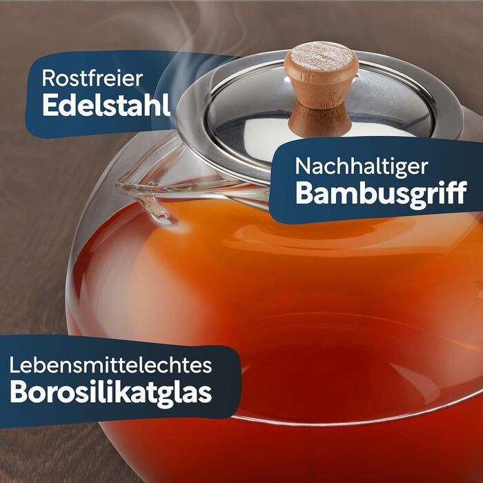 Заварювальний чайник із вставкою сітчастого фільтра – 1,5 літра CLIDOR