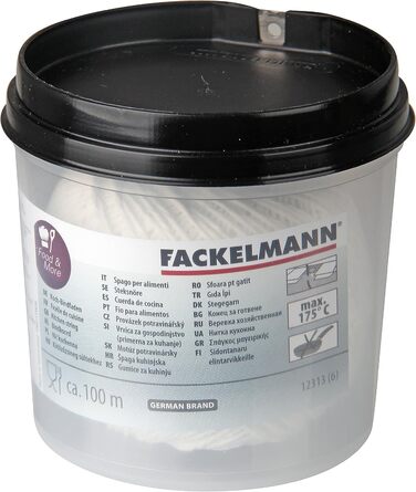 Нитка кухонна 100 м в диспенсері, набір 2 предмети біла Fackelmann