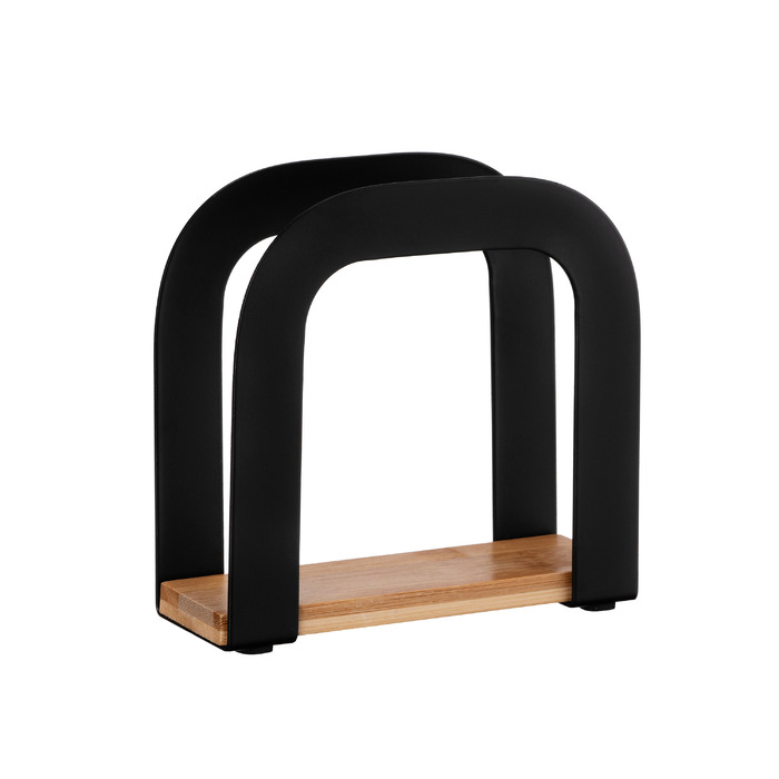 Салфетка Ardesto Midori 12х4.5х12см, металл, бамбук, черная