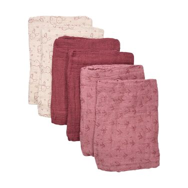 Набір із 6 тканинних рушників для дітей 65 x 65 см PIPPI