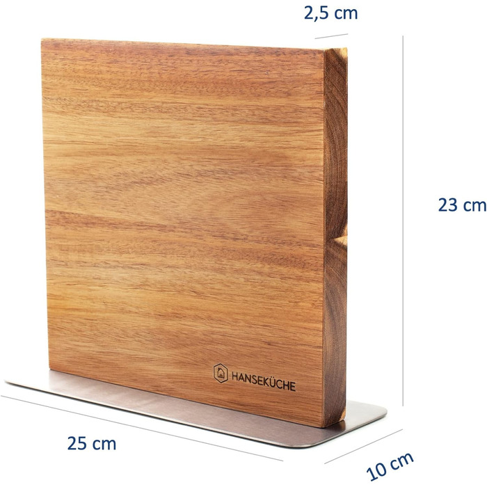 Ножовий блок магнітний із деревини акації Hanseküche