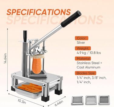 Апарат для нарізки картоплі фрі Quirknove