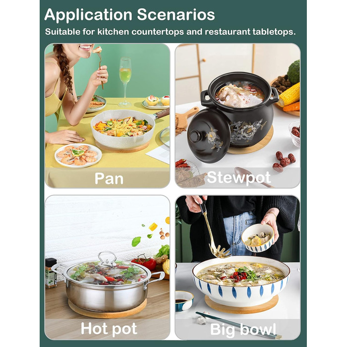 Термостійка підставка 4 бамбукових conisy