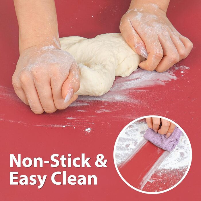 Антипригарний килимок для випічки 60 x 40 см червоний SUPER KITCHEN