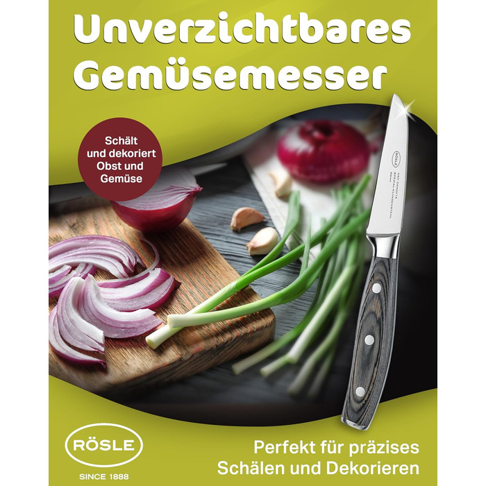 Нож для овощей 9 см Wolfgrey Rosle