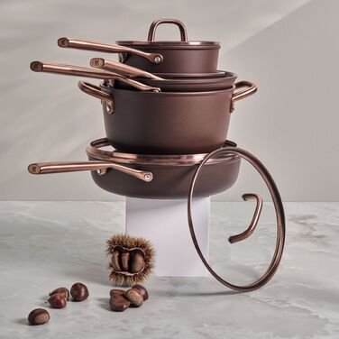 Сотейник 18 см зі скляною кришкою, коричневий Milano Zwilling