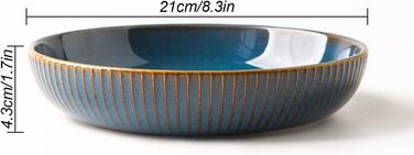 Керамічна тарілка для пасти 21 см 2 шт CSYY