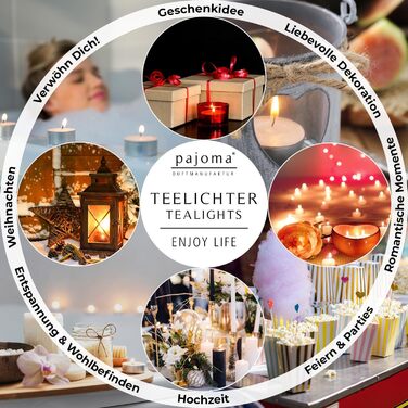 Чайні свічки, час горіння 8 годин, 20 г pajoma