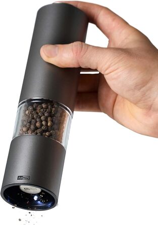 Млин для солі та перцю електричний, 2 предмети, темно-сірий/світло-сірий eMill.3 AdHoc