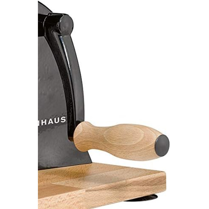 Ручная хлеборезка Zassenhaus CLASSIC Черный Solingen Blade Steel Толщина резки 1-18 мм Доска и кривошип из бука Размеры 30 25,5 19см Черный Один размер