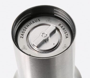 Кавомолка Zassenhaus бариста зі скла і нержавіючої сталі в кольорі сріблясто-прозора, висота 21см, 041170