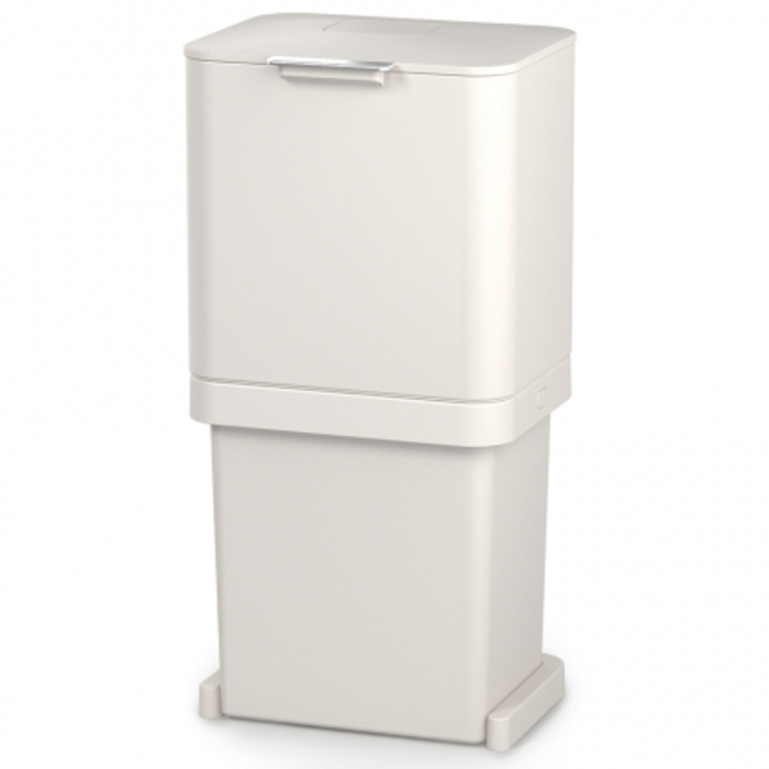 Контейнер для сміття з двома баками 60 л, білий Totem Pop Joseph Joseph