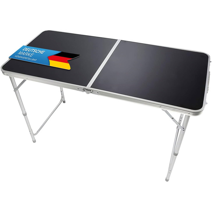 Стіл для кемпінгу 120 х 60 см чорний GOODS+GADGETS