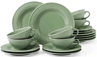 Чайний сервіз на 6 персон, 18 предметів, Beat Sage green Seltmann Weiden
