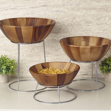 Миска дерев'яна 33*12 см, акація, GenWare