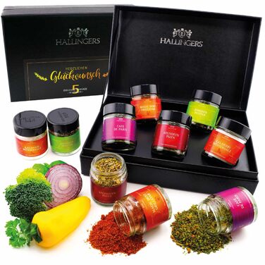 Набір із 5 спецій Herzlichen Glückwunsch в подарунковій упаковці Hallingers