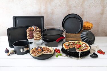 Форма для випічки Zenker 7520 Panettone, пружинна форма з антипригарним покриттям, сковорода чорного кольору для невеликих тортів (форма для торта прибл. Ø185x100 мм), кількість