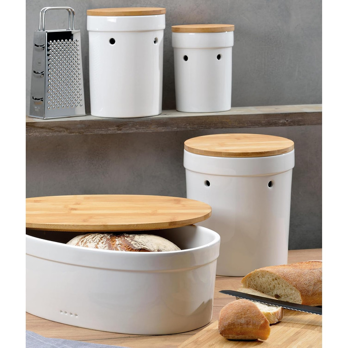 Хлібниця керамічна біла kela