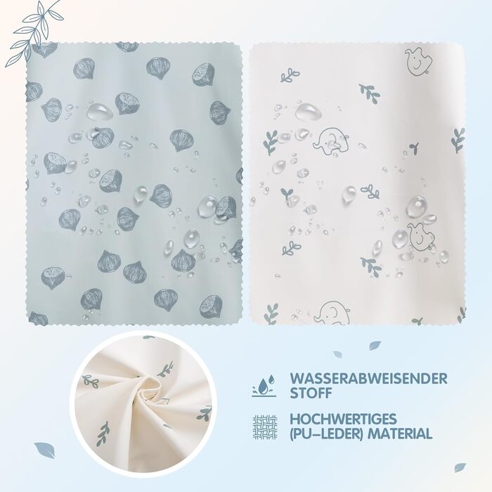 Дитячі нагрудники Little Dimsum з довгими рукавами, водонепроникні дитячі нагрудники, які миються, дитячі нагрудники з кишенею - 2 упаковки для малюків 6-36 місяців (Fox & Mountain (3D-ELEPHONE & NUT)