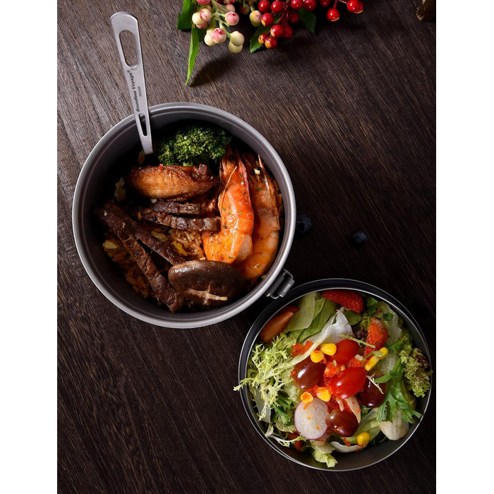 Титановый ланчбокс для кемпинга 900 мл Boundless Voyage