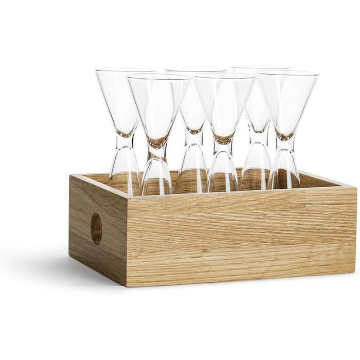 Набір двосторонніх чарок 20-40 мл в дерев'яному боксі, 7 предметів Nature Sagaform