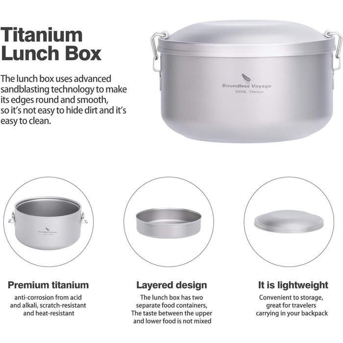 Набір для кемпінгу 900 мл. Boundless Voyage Ti1095T